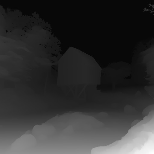 The depth map extracted from the render above via Depth-Anything-V2