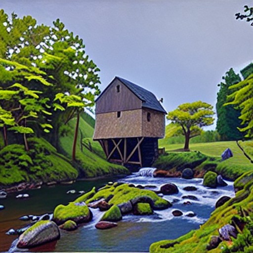 The same depth map re-rendered with the Monet style