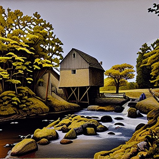 The same depth map re-rendered with the Rembrandt style